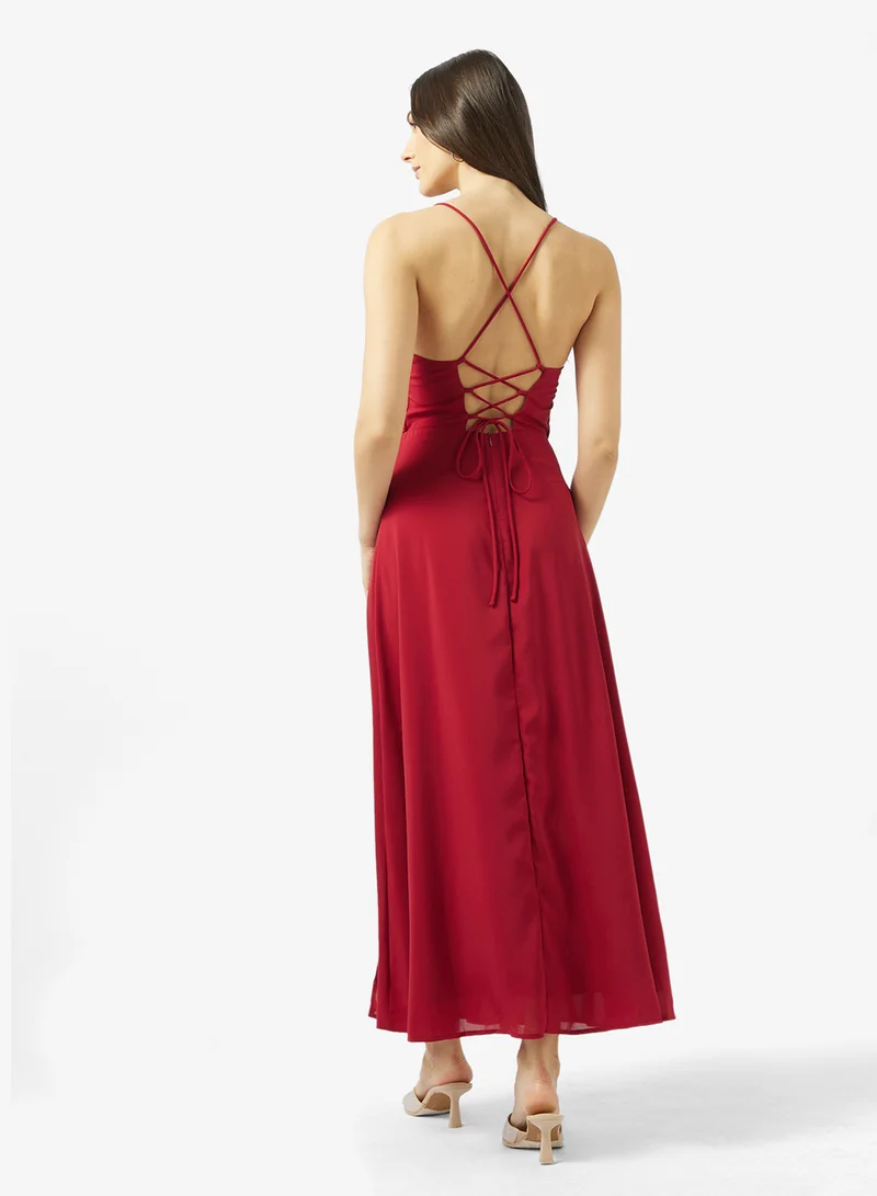 ايلا Strappy A-line Dess With Slit